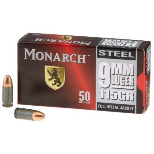 Monarch FMJ 9mm Luger 115-Grain Pistol Ammunition