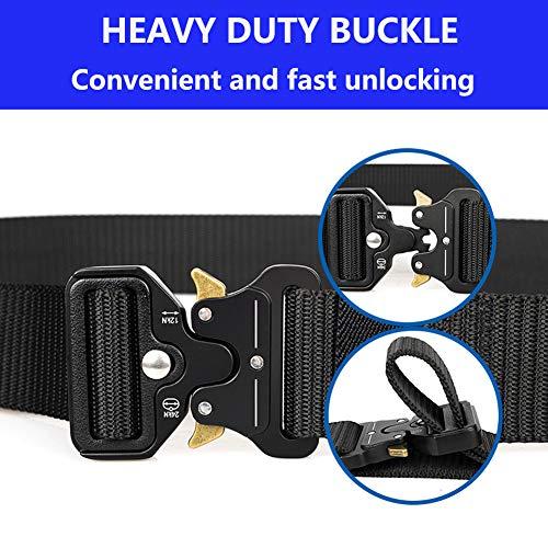3 Pack Tactical Belt Military Style Webbing Riggers Quick-Release Metal ...