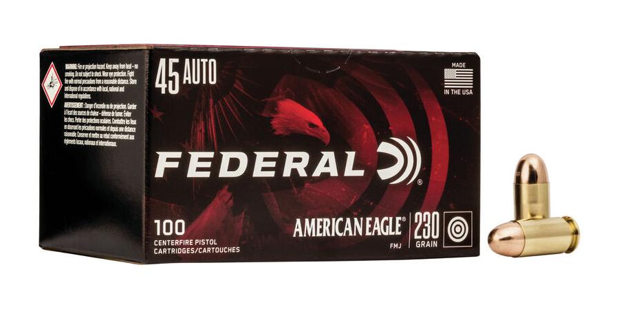 Federal AM Eagle 45 ACP 230Gr FMJ 100 Rnd - $52.68 | gun.deals