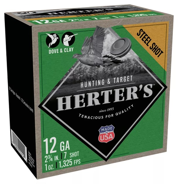 Herter's Steel Game & Target Load Shotshells - 20 ga. - #7 - 25