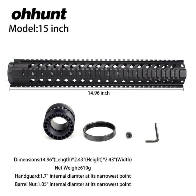 ohhunt Free Float Quad Rail Handguard 4