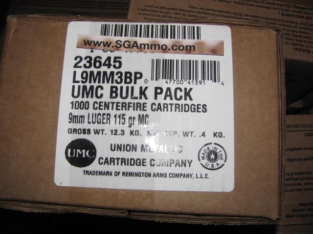 Remington UMC .223 Remington UMC 55 Grain Full Metal Jacket 1000rds Per Case  Loose (23895) FREE SHIPPING on orders over $125