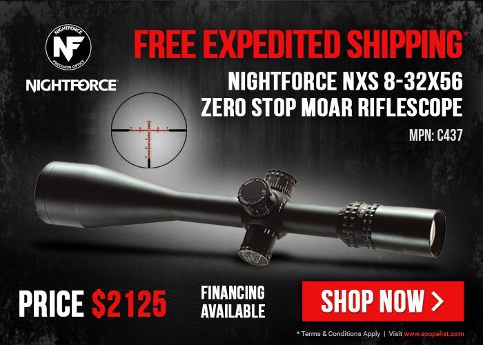 Nightforce NXS 8-32x56 Scope MOAR SFP C437 - Enjoy FREE EXPEDITED