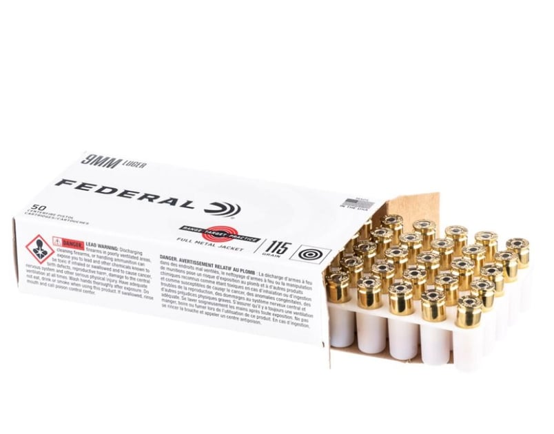 Federal 9mm 115 Grain FMJ RTP 1000 Rounds - $289.99