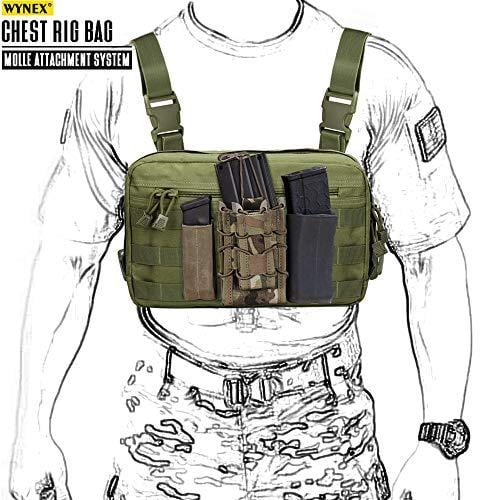 WYNEX Tactical Chest Rig Bag, Recon Kit Bags Combat EDC Front