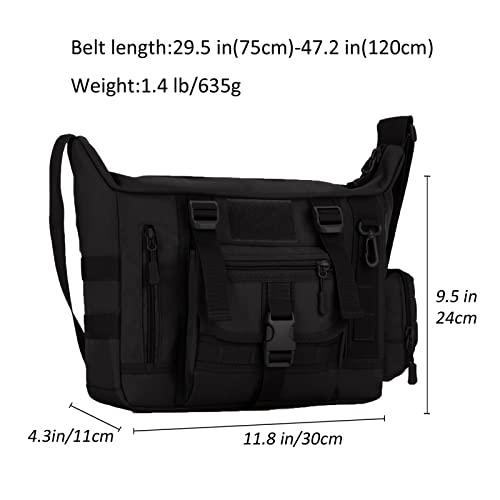 ArcEnCiel Tactical Messenger Bag MOLLE Sling Shoulder Pack with Patch ...