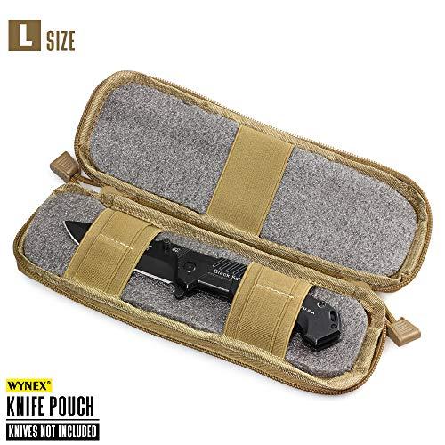 WYNEX Tactical Knife Sheath Bag, Molle Flashlight Holster Pouch Utility  Tool Pouches Case Single Pistol Holder Cartridge Clip Ou