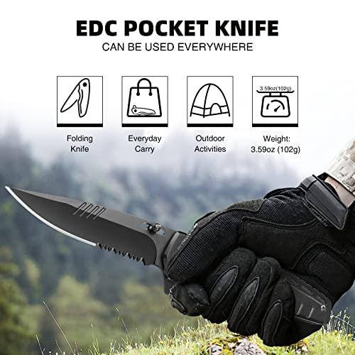 KEXMO Pocket Knife for Men Women, 3.26'' with Clip - $8.49 w/code ...