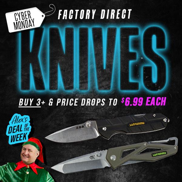 Alex's Deal of the Week: Factory direct knife deals - $6.99 (Buy 3