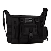 ArcEnCiel Tactical Messenger Bag MOLLE Sling Shoulder Pack with Patch (Black, Camo, Coyote) - $22.99