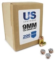 US Cartridge 9mm 124-Gr. JHP (LE Contract Overrun) 200 rounds - $72.19 w/code 