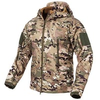 ReFire Gear Men's Soft Shell Military Tactical Jacket Outdoor Camouflage Hunting Fleece Hooded Coat Cp (7 Camo Patterns) - $49.99