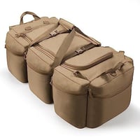 XMILPAX Military Duffle Bag Tactical Gear Load Out Bag Deployment Cargo Bag Detachable Backpack Shoulder Straps 100L (FDE, Black, Green) - $64.99