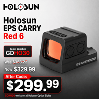 Holosun EPS CARRY Red 6 - $299.99(CODE:GDHO30)