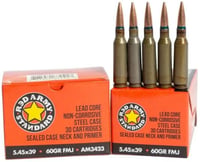 Red Army Standard 5.45x39mm Ammo 60gr FMJ Steel Case 30 Rounds - $19.99