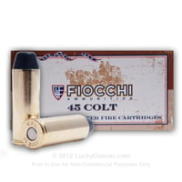Fiocchi Cowboy Action Ammunition 45 Colt (Long Colt) 250 Grain Lead Round Nose Flat Point Box of 50 - $64.99
