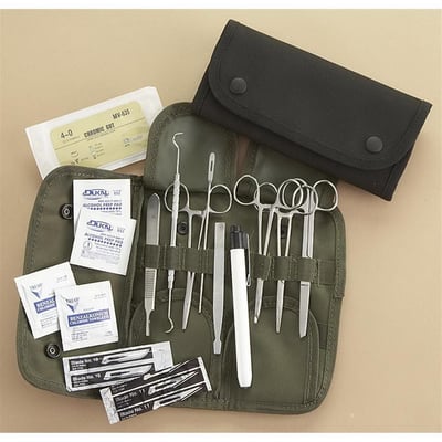 Elite Military First Aid Surgical Kit, 16 Piece (Black/OD) - $26.99 (Buyer’s Club price shown - all club orders over $49 ship FREE)