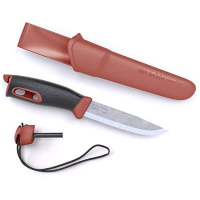 Morakniv Companion Spark 3.9" Fixed-Blade Outdoor Knife and Fire Starter, Red - $26.05 (Free S/H over $25)