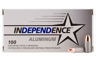 Independence Aluminum 9mm 115-Gr. FMJ 100 Rnds - $20