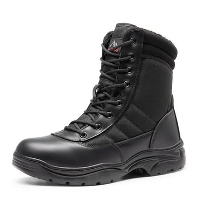 NORTIV 8 Men's Military Tactical Work Boots Side Zipper Leather Motorcycle Combat Boots Trooper Size 9.5 - $32.99 + FREE Shipping