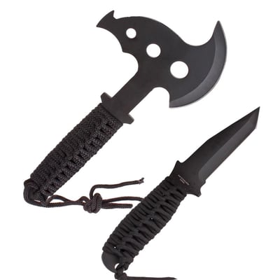 Hunting Season Kit :10.5" Full TangTactical Knife and 10.5" Throwing Axe with Nylon Shealth - $15.49 shipped after code "MLCP23"