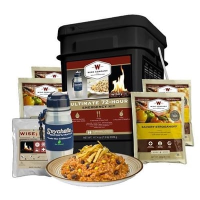 Wise Company 72 Hour Ultimate Dried Food Kit, Black, 13 x 10 x 9-Inch - $67.50 (Free S/H over $25)