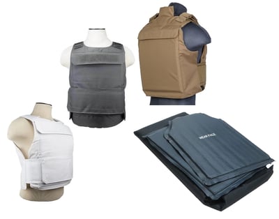 Battle Steel Level IIIA Ballistic Armor Package 11x14 Plates White / Tan / Black / OD Green - $134.98