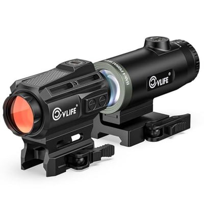 40% off CVLIFE EagleTalon Solar Multi Reticle Red Dot and 5X Magnifier Combo,3.14" Eye Relief Compact Magnifier,25mm Large Lens Motion Awake Optic & Quick Release Mount,Absolute Co-Witness with Flip to Side w/code PE4GT6PY + FREE Shipping