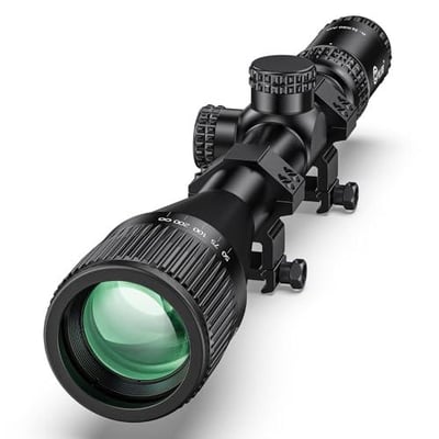 CVLIFE JackalHowl F02 AO Rifle Scope SFP with Parallax Adjustment and 20mm Scope Rings - $75.19 + FREE Shipping