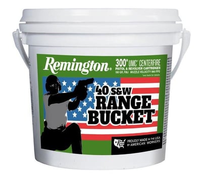 Remington UMC 40 S&W 180 Gr FMJ 300 RDS Range Bucket - $125 (Free S/H)