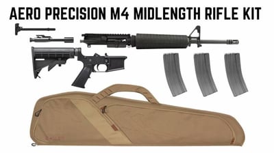 Aero Precision M4 MidLength Complete Rifle Kit w/ 3 Mags & Soft Case - $699.99