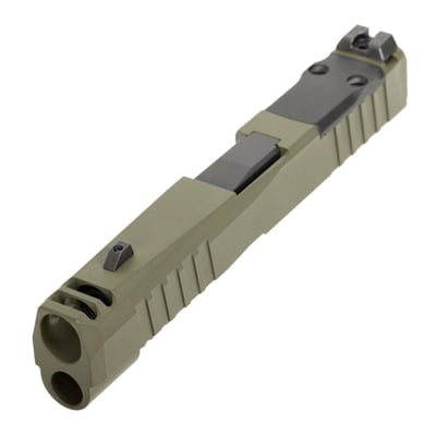 PSA Dagger Micro MC-1 Complete Slide Assembly W/Non-Threaded Barrel & Shield Cut, Sniper Green - $249.99