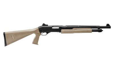 Savage Arms Stevens 320 Security 18.5" 12 Gauge 5rd Pump Shotgun, FDE/Black - $169.99 
