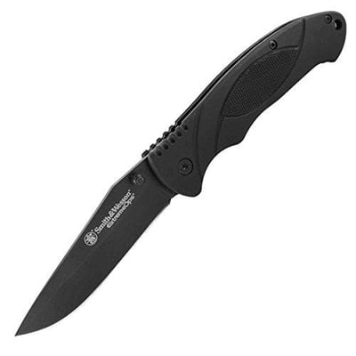 Smith & Wesson Extreme Ops SWA25 7.8in High Carbon S.S. Folding Knife with 3.3in Clip Point Blade and Aluminum Handle for Outdoor, Tactical, Survival and EDC - $10.39 + FREE Shipping