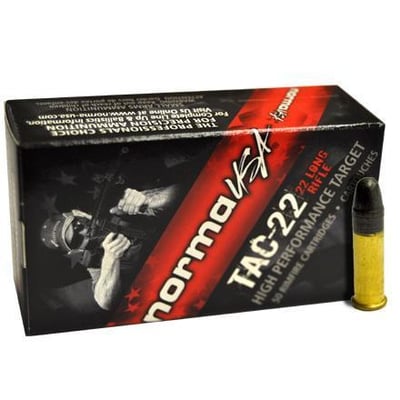 NORMA Tactical 22 LR 40 Grain Target Lead Round Nose 50 Rounds - $16.50