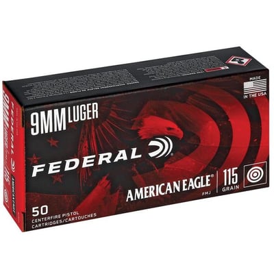 Federal American Eagle 9MM 115 Grain Full Metal Jacket 1000 rounds - $325 (Free S/H)