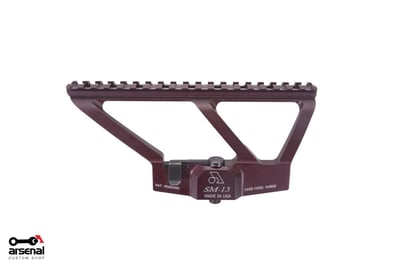 Arsenal Picatinny Scope Mount with Plum Hard Anodized for AK Variant Rifles with Side Rail - $174.99