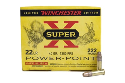 Winchester 22 LR 40 Gr Plated Hollow Point Limited Edition Super X 1110 Rnds (5 boxes) - $74.95