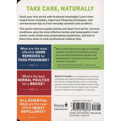 The Natural First Aid Handbook - $8.95 (Free S/H over $99)