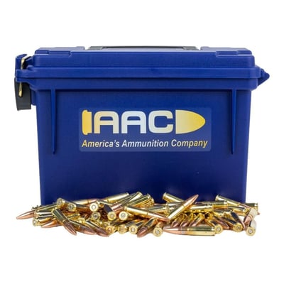 AAC 300 Blackout 125 Grain FMJ Ammo 250rds With AAC Blue 30 Cal Ammo Can - $169.99