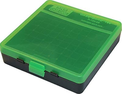 MTM 100 Round Flip-Top Ammo Box 380/9MM Cal (Clear Green/Black) - $3.66 + FREE Shipping