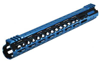 UTG PRO M-LOK AR15 15" Ultra Slim Rail, Black Blue 2-Tone - $144.99