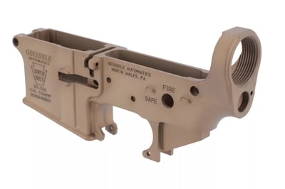 Geissele Automatics Super Duty Stripped AR-15 Lower Receiver Desert Dirt - $104.99 
