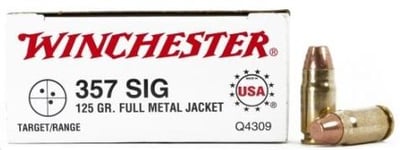 Winchester White Box USA 357 Sig 125 Grain FMJ 500 Rnds - $239.99 (Free Shipping on $100+ Orders)