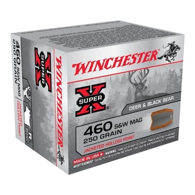 Winchester 460 S&W Mag Super X 250 Grain Jacketed Hollow Point 20 Rounds - $19.79