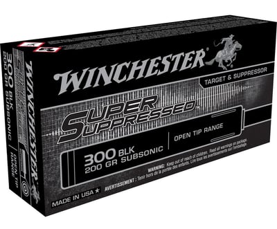 Winchester Super Supressed 300 AAC Blackout 200 GR FMJ 20 Rounds - $14.99