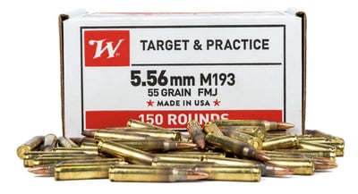 Winchester 5.56 Ammo 55 Gr FMJ 150rds - $59.99 