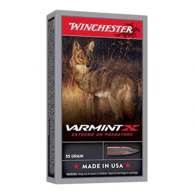 Winchester Varmint X 22-250 Remington Ammo 55 Grain Extreme Point Polymer Tip 20 Rounds - $19.99