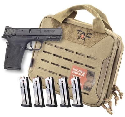 Smith and Wesson M&P9 Shield EZ M2.0 Bundle 9mm 3.6" Barrel 8-Rounds w/ 5 Mags, Case - $479.99 ($19.99 S/H on Firearms / $15.99 Flat Rate S/H on ammo)