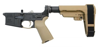 PSA AR-15 Complete MOE EPT Pistol Lower with SBA3 Brace, FDE - $199.99 + Free Shipping